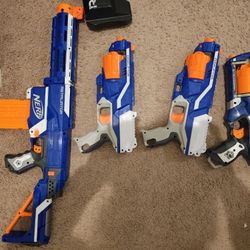 4 Nerf Guns