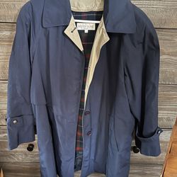 Long Blue Trench Coat