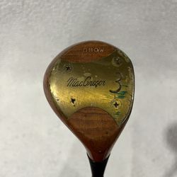 MacGregor Jack Nicklaus Model Persimmon 3 Wood RH 42 1/2 Inch Steel Shaft