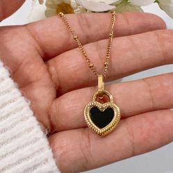 Double Sided Heart Necklace 