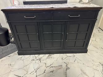 Black TV Console with storage
