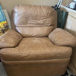 Leather recliner