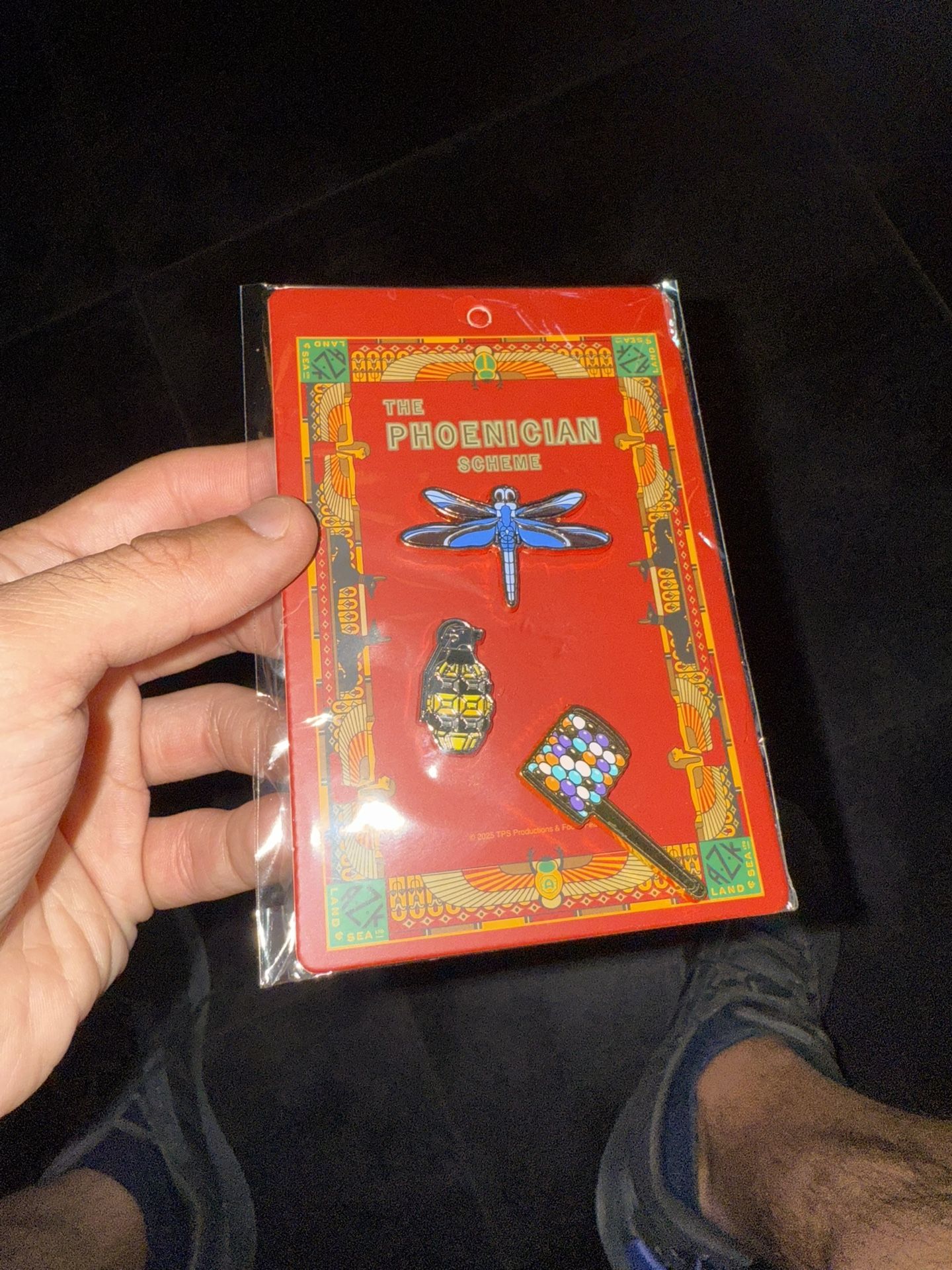 The Phoenician Scheme Movie Pin Set Memorabilia