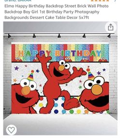 Elmo Birthday Backdrop