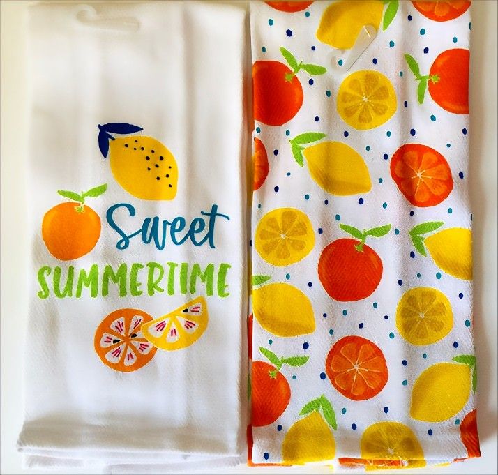 Summertime Kitchen Towels Size