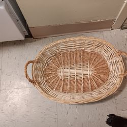 Two Wicker Basket One Is Medium and the Other One Is Large