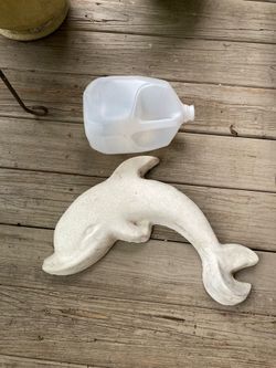 19” Dolphin Wall Art Made Of Concrete Or  Cast Stone