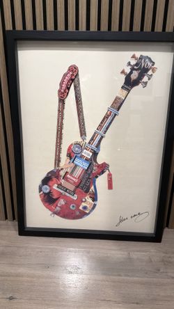 Electric Guitar Dimensional Collage 