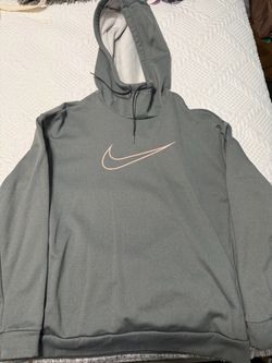 Nike Swoosh Pullover Hoodie Gray Pink
