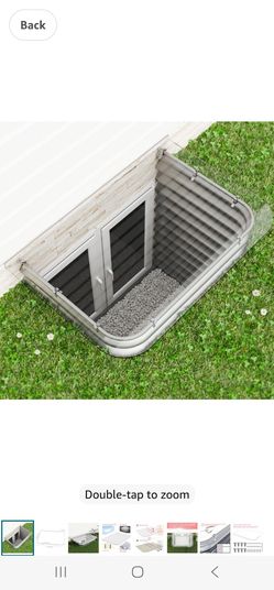 SANDALIM Egress Window Well Cover Outside 54" x 38", Heavy-Duty Polycarbonate Basement Covers-Double UV Coating, All-Weather Protection, Blocks Debris