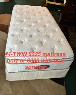 ⁉️⁉️$$280-$380--Twin mattresses and box springs (5 available) Metal frames are sold separately. ——(USED NOT NEW) for seriously interested people only-