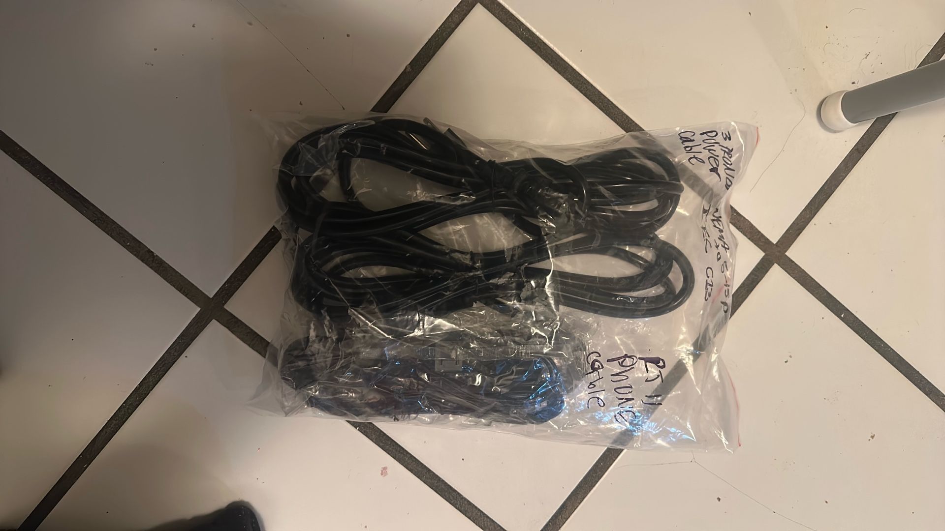 3 Prong Power Cable / Rj11 Telephone Modem Cable