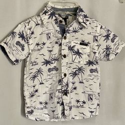 Boy’s 12M Tropical Print Button Up Shirt