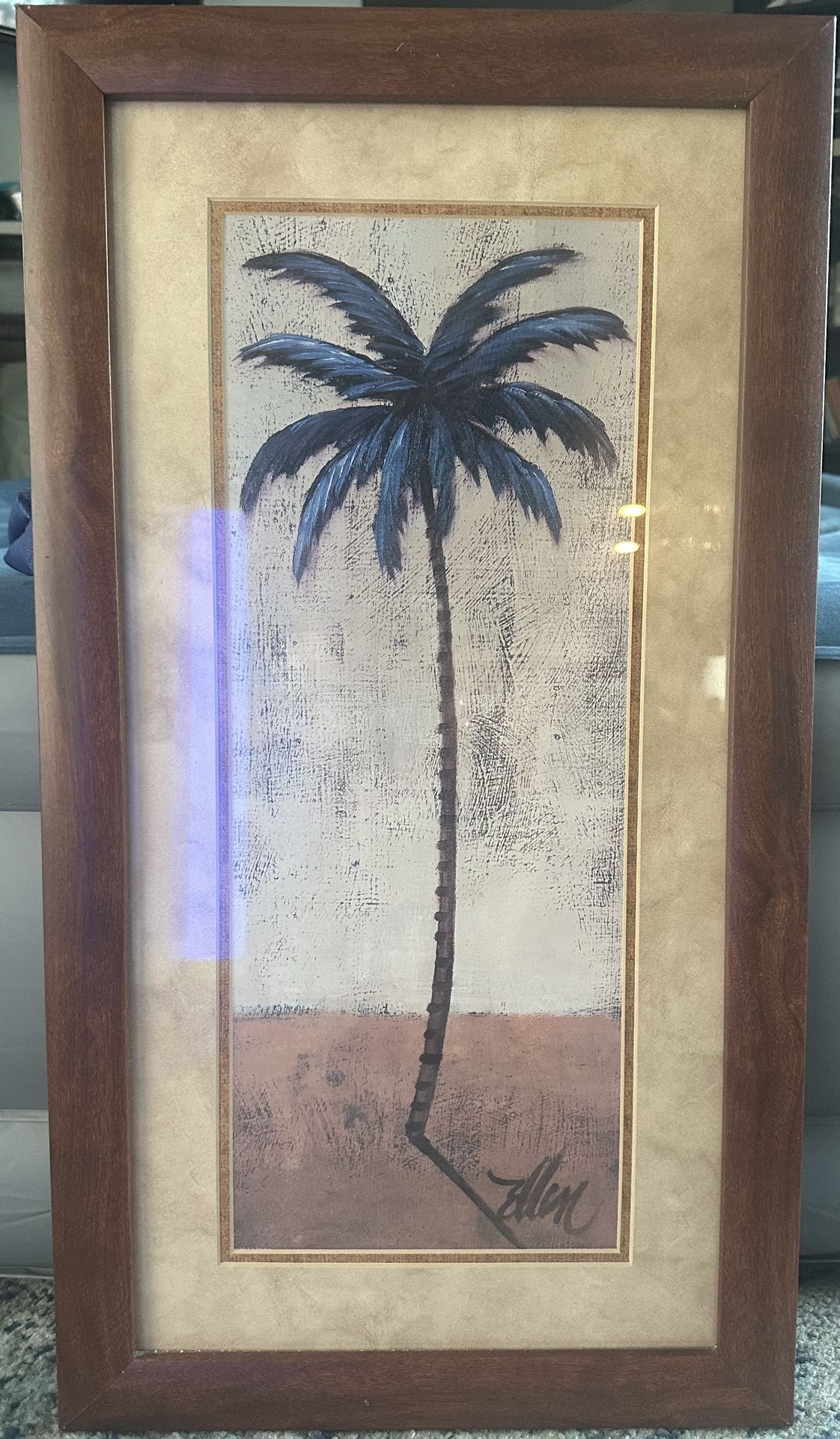 Framed Palm Tree Wall Art – Coastal Style