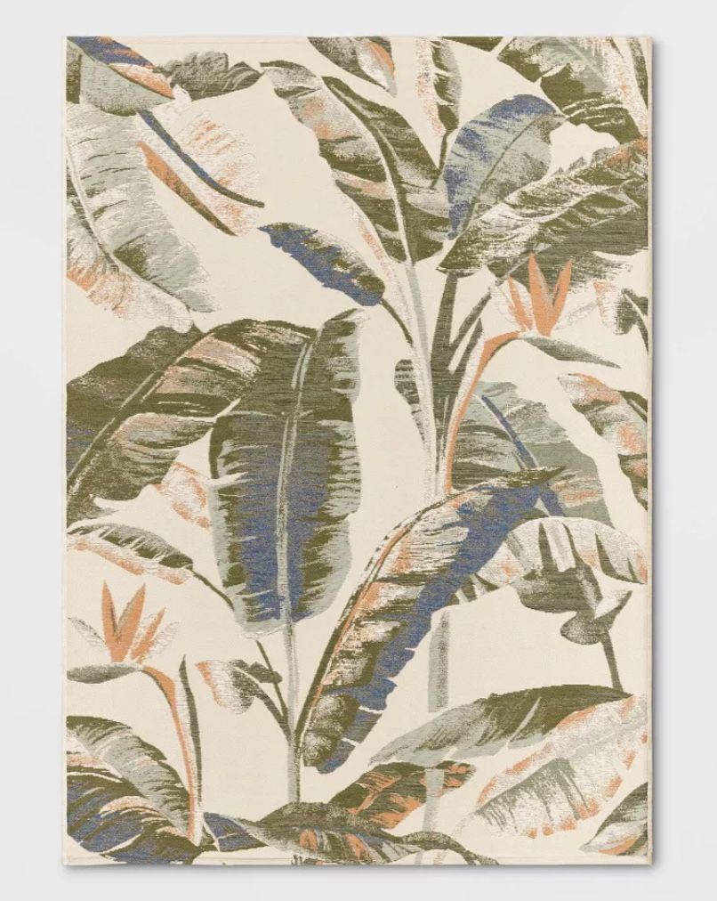Cavendish Canary Tapestry Rectangular Woven Outdoor Area Rug Multicolor Naturals - Threshold™