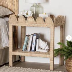 Sumana 25.6 in. Natural Rectangle Wick er Rattan En