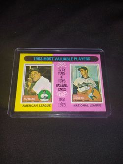 Like Mint Vintage Old 1975 Sandy Kaufax / Elston Howard Baseball Card Topps #201
