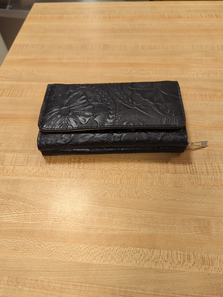 Black leather wallet