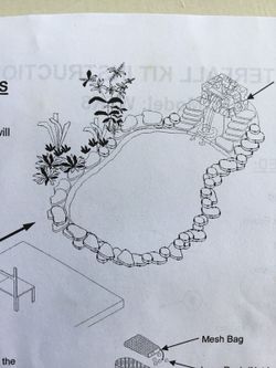 Water fountain waterfall with pond liner NEW retail 159.00 +