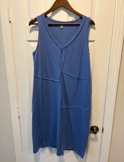 J. Jill Blue Sleeveless Midi Dress Women’s size Large - Simi Valley