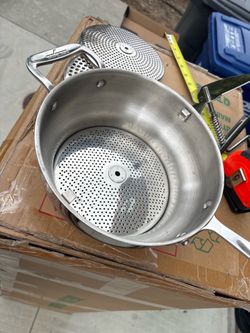 All-Clad Stainless Steel Pot / Steamer / Food Mill Set”