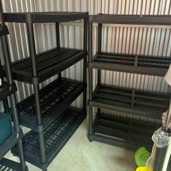 4 Tier plastic shelving
