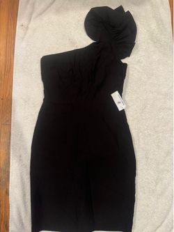 One shoulder Black dress