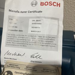 Professional BOSCH GRL 500 H Rotary Level 