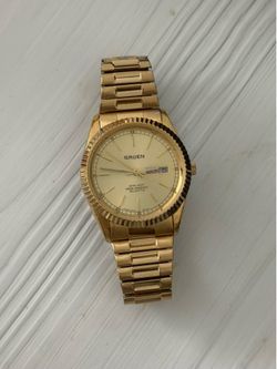 Gruen Vintage Quartz Day-Date Watch
