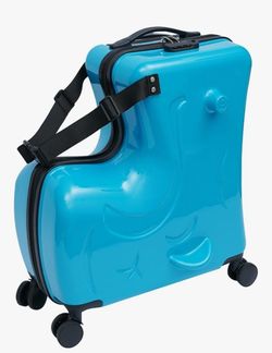 CNCEST 20"/24" Kid's Ride-on Travel Suitcase,Travel Rolling Luggage with Wheels Carry Trolley Luggag