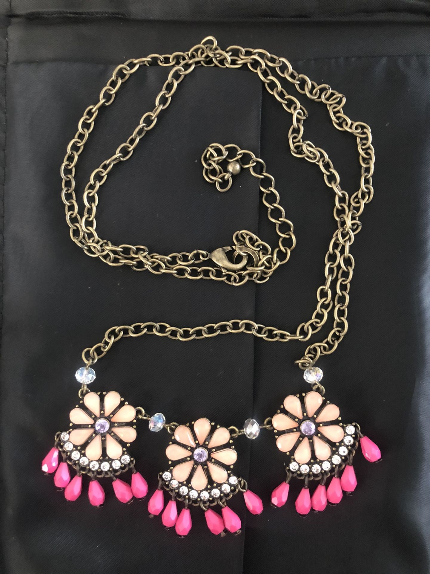 Pink Flower Necklace