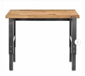 4 ft. Adjustable Height Birch Top Workbench