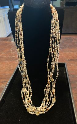 Multi strand beaded necklace