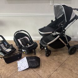Mockingbird Stroller, Riding Board, Compatible Graco Snug fit Newborn Car seat And Base. 