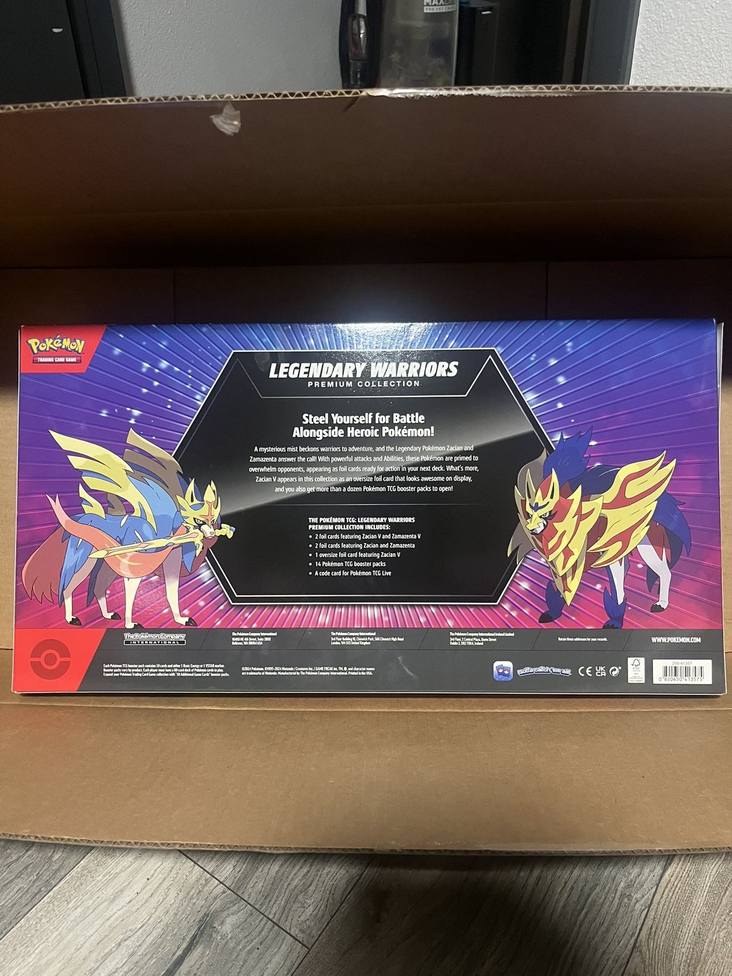 pokemon trading card games legendary warriors premium collection Game Master Set TCG LLC and the Legendary Pokmon Zacian and Zamazenta answer the call Pokemon Trading Card Games Legendary
