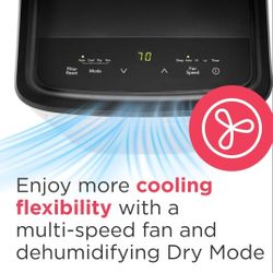 Frigidaire Portable Room Air Conditioner 8,000 BTU (ASHRAE) / 5,500 BTU (DOE), Cools Up to 350 Sq. Ft., Quiet Operation, Dehumidifying Dry Mode, White