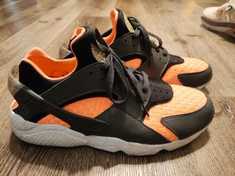 Nike Air Huarache Crater Premium Men 13 Athletic Orange Black Running Shoes