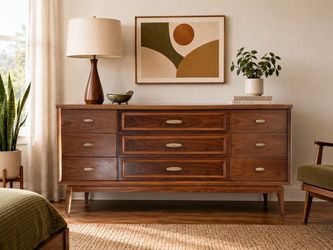 MCM 9 drawer dresser- fully restored