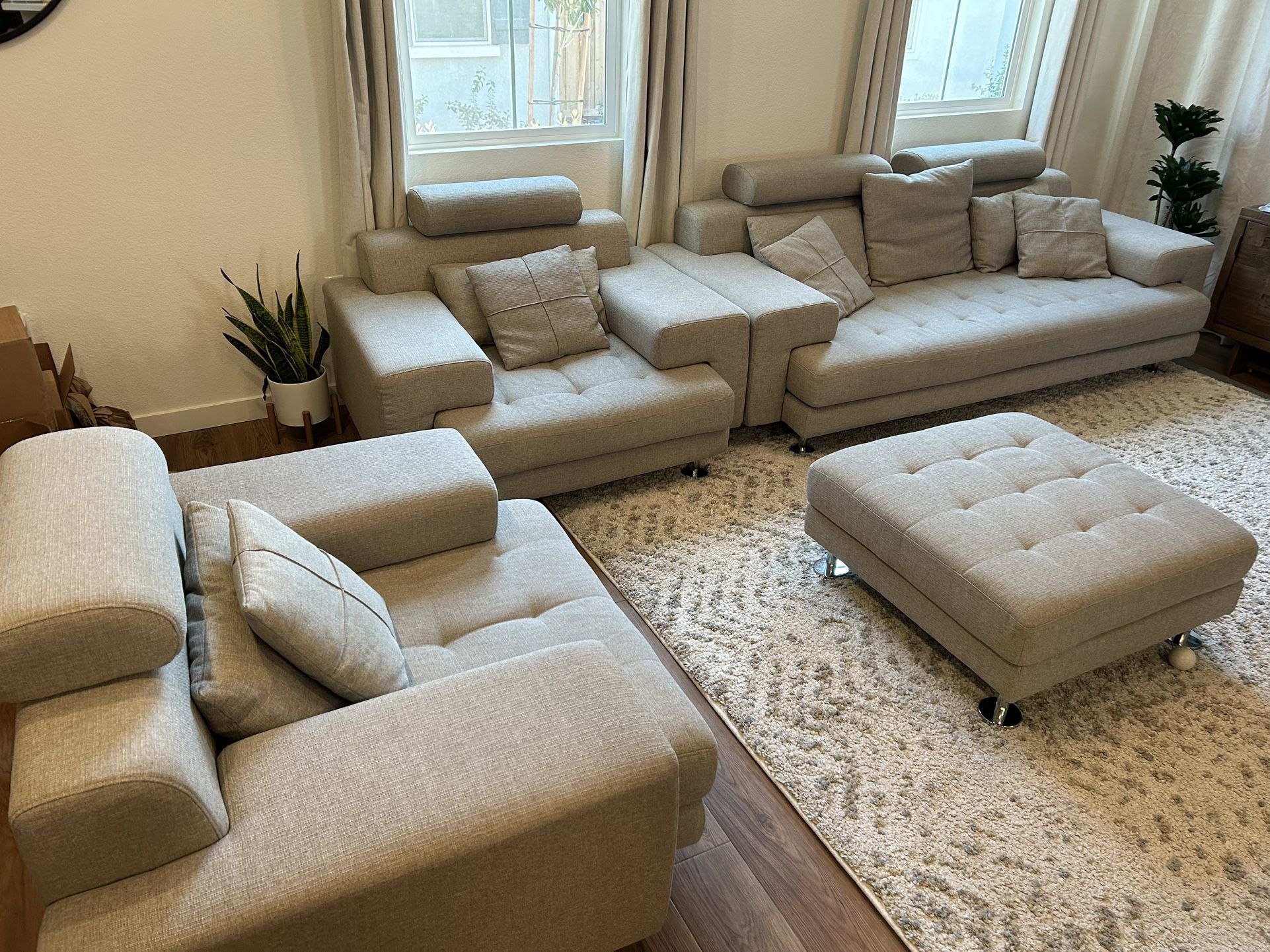 Sofa + 2 Oversize Chairs & ottoman MUST GO!