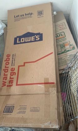 Lowe's Large Wardrobe, Home Depot  Moving Box