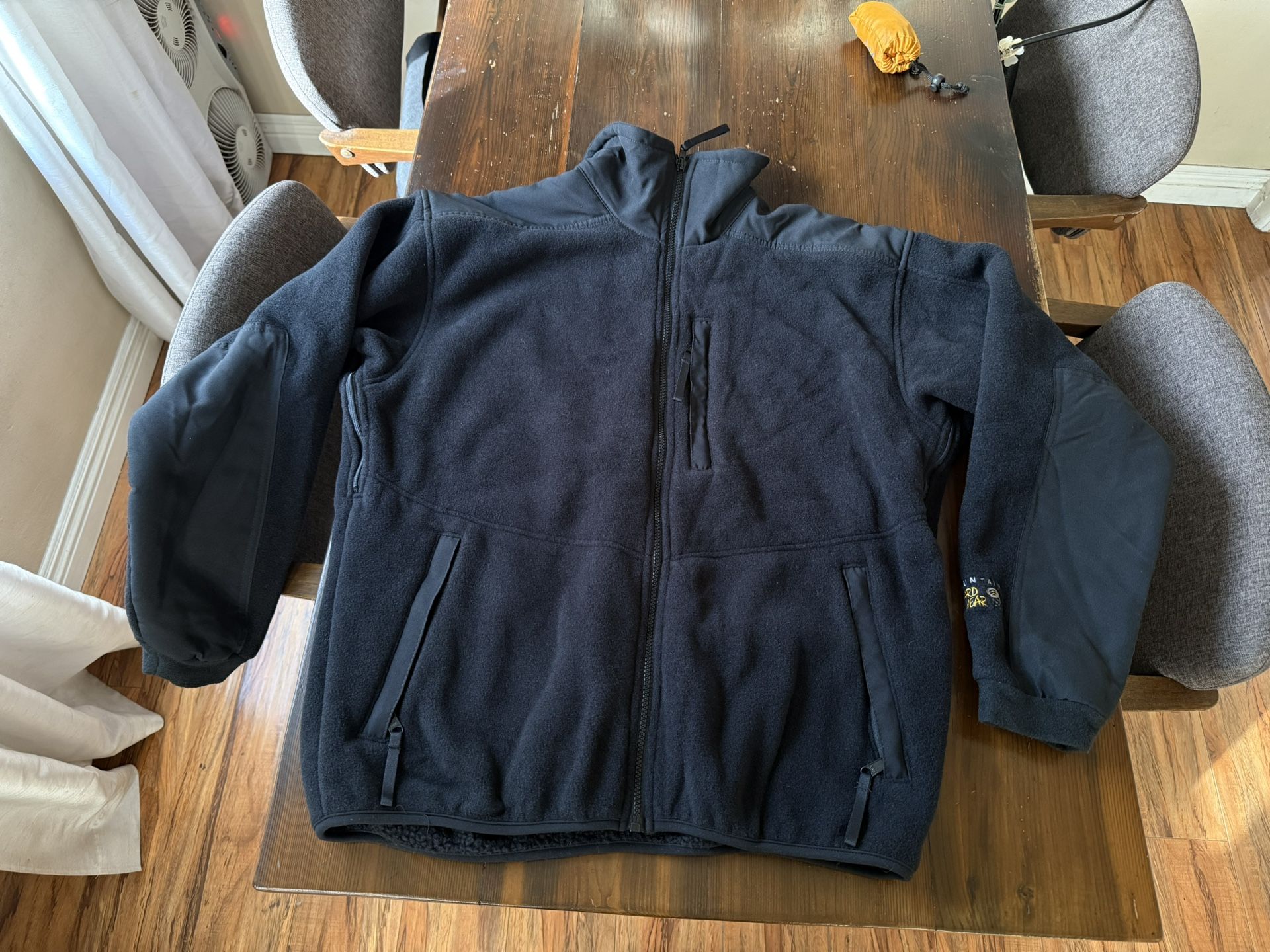 Vintage Mountain Hardwear Fleece Sherpa Full Zip Jacket Outdoor Size 14 XL BLACK