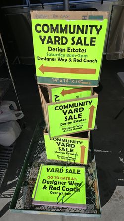 Design Estates Community Yard Sale Saturday October 10th, 2026