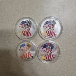 Colorized American Silver Eagles.  $65 Each 