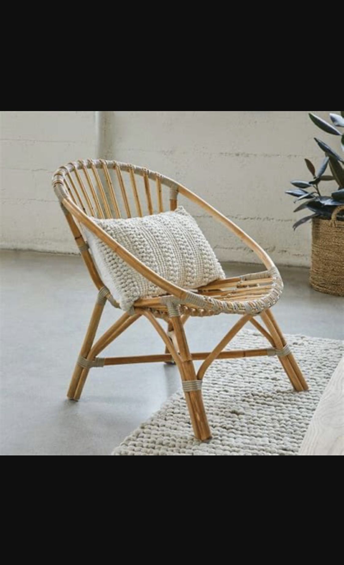 Article Livia Rattan Boho Lounge Chair (Like New!)