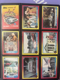 1989 Topps Back to the Future Part II Complete 88 Card Set & 11 Stickers Vintage