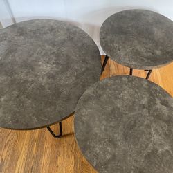 Living Room Table Set (Coffee & 2 End)
