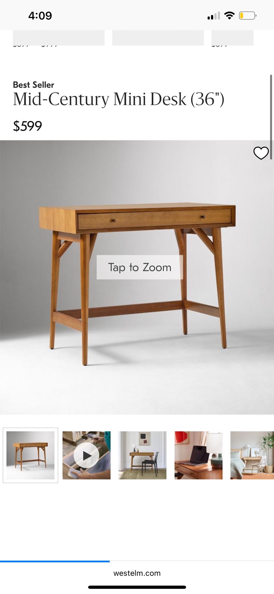 Wood Desk West Elm