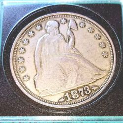 1873 Seated Liberty W/ Arrows On Both Sides Of Date 