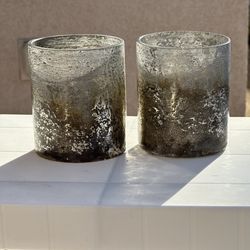 Crate And Barrel 3.5" Votive/Tealight Glass Candle Holder