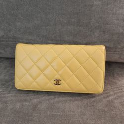 Chanel Authentic yellow wallet